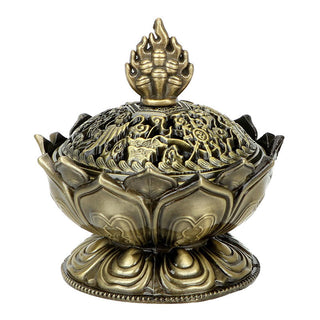 Buddha Gift Tibetan Lotus Shaped Purify Incense Burner