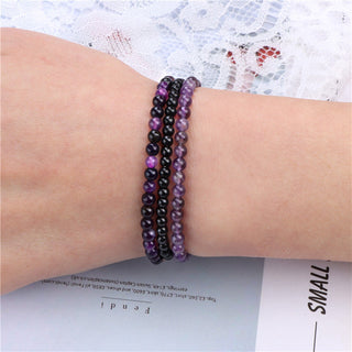 Buddha Gift 3Pcs Natural Crystal Stone Inner Peace Spiritual Bracelet