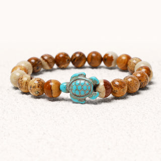 Buddha Gift Natural Stone Sea Turtle Turquoise Blessing Bracelet