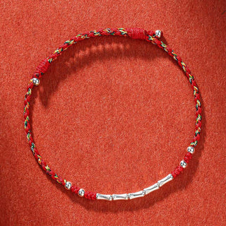 Buddha Gift Tibet Handmade Multicolored Bamboo Protection Braided String Bracelet