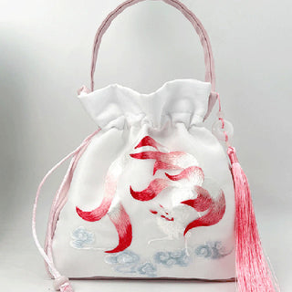 Buddha Gift Suzhou Embroidery Rabbit Lotus Epiphyllum Peony Magnolia Silk Tote Crossbody Bag Shoulder Bag Handbag