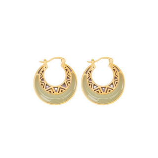 Buddha Gift Crescent Moon Jade Prosperity Drop Earrings