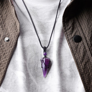 Buddha Gift Natural Stone Pointed Pendant Necklace