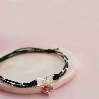 Buddha Gift Love Heart Infinity Symbol Braided String Anklet