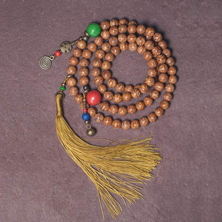 Buddha Gift 108 Mala Beads Bodhi Seed Wisdom Peace Tassel Bracelet