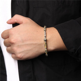 Buddha Gift Natural Crystal Amethyst Tiger Eye Spiritual Balance Bracelet