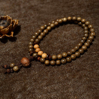 Buddha Gift Tibetan Sandalwood Protection Charm Mala Bracelet