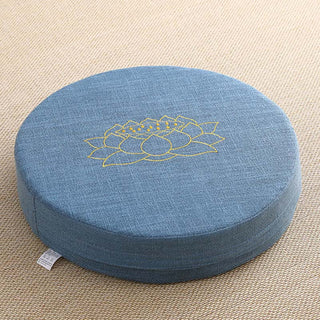 Buddha Gift Lotus Embroidery Cotton Linen Meditation Seat Cushion