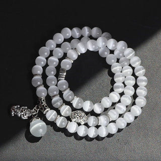 Buddha Gift Cat Eye PiXiu Support Triple Wrap Bracelet