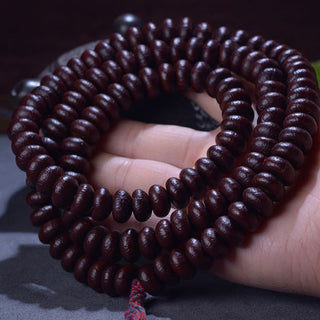Buddha Gift Natural Tibet 108 Mala Beads Purple Bodhi Seed Wealth Bracelet