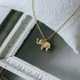Buddha Gift Elephant Titanium Steel Luck Necklace Chain Pendant