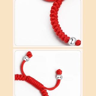 Buddha Gift 925 Sterling Silver Handmade Fu Character Lucky Money Bag Chinese Lock Charm Bell Lotus Copper Coin King Kong Knot Braided Kids Bracelet