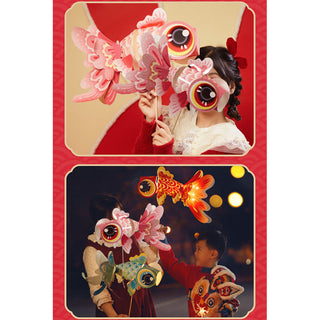 Buddha Gift DIY Fortune Luck Koi Fish Paper Lantern Lamp Mid-Autumn Festival Child Kids Lantern Decoration