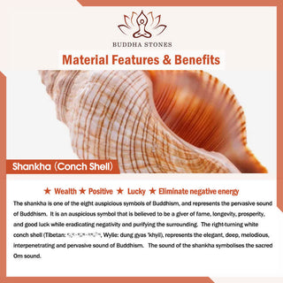 Buddha Gift Tibetan Handmade Engraved Shankha Double Dorje Buddha Conch Shell Wealth Positive Decoration
