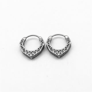 Buddha Gift Viking Hoop Titanium Steel Balance Earrings