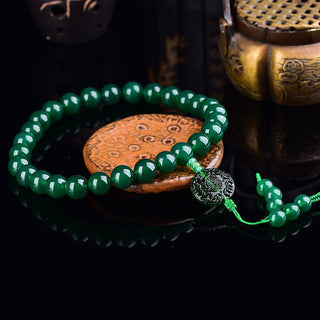 Buddha Gift Natural Green Agate Wrist Mala Manifestation Pocket Mala Car Decoration