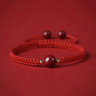 Buddha Gift Lucky Cinnabar Bead Blessing Red String Bracelet