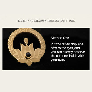 Buddha Gift Lotus Titanium Steel Enlightenment Projection Shurangama Mantra Necklace Pendant