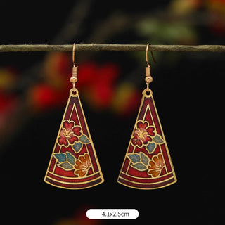 Buddha Gift Lotus Butterfly Flower Alloy Copper Enlightenment Drop Earrings