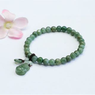Buddha Gift Laughing Buddha Cyan Jade Healing Bracelet