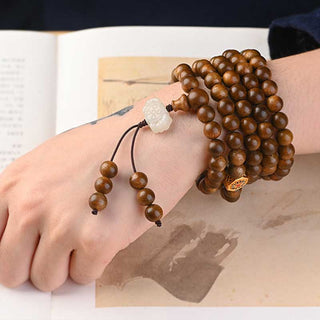 Buddha Gift Tibetan Rosewood Protection Calm Bracelet Mala