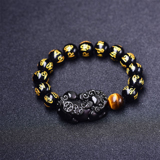 Buddha Gift FengShui PiXiu Obsidian Wealth Bracelet