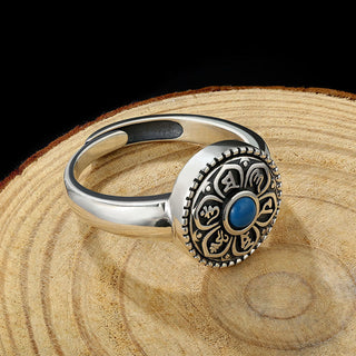 Buddha Gift Tibetan Om Mani Padme Hum Peace Rotatable Ring