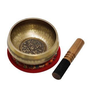 Buddha Gift Tibetan Sound Bowl Handcrafted for Yoga Mindfulness and Meditation Singing Bowl Set