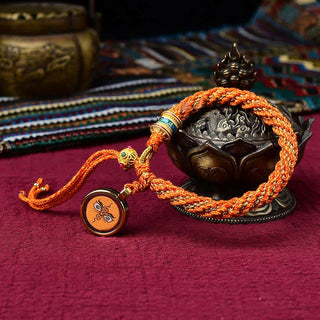 Buddha Gift Tibetan Handmade Luck Thangka Prayer Wheel Charm Weave String Bracelet