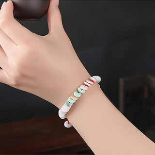 Buddha Gift Round Jade Lucky Red String Weave Bracelet