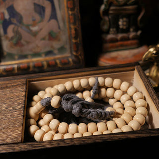 Buddha Gift 108 Mala Beads Abelia Biflora Wood Warding Off Evil Spirits Wrist Mala