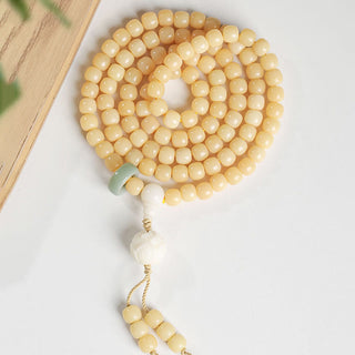 Buddha Gift Natural Bodhi Seed Lotus Dzi Bead Peace Harmony Charm Bracelet