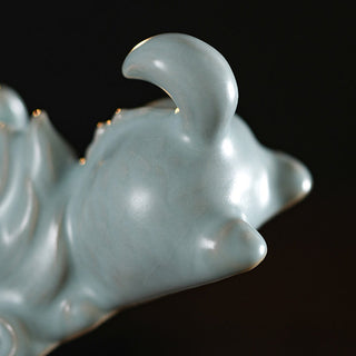Buddha Gift Year Of The Dragon Luck Ceramic Tea Pet Home Figurine Decoration