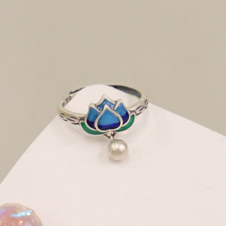 Buddha Gift Lotus Flower Pattern Enlightenment Ring