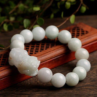 Buddha Gift Fengshui Wealth Prosperity Jade PiXiu Luck Bracelet