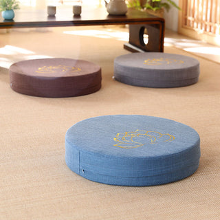 Buddha Gift Lotus Embroidery Cotton Linen Meditation Seat Cushion