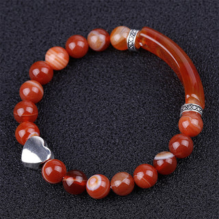 Buddha Gift Natural Crystal Beads Unisex Heart Bracelet