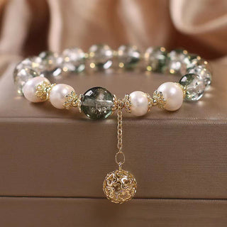Buddha Gift Green Phantom Pearl Self-acceptance Charm Bracelet