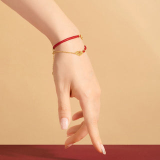 Buddha Gift Lock of Good Wishes Luck Strength Chain Bracelet