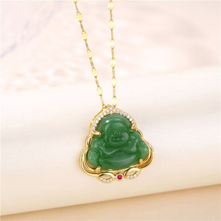 Buddha Gift Natural Laughing Buddha Peace Necklace