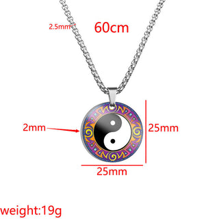 Yin Yang Koi Fish Dragon Titanium Steel Harmony Necklace Pendant (Extra 40% Off | USE CODE: FS40)