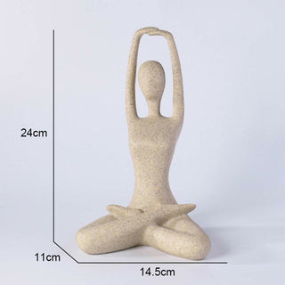 Buddha Gift Abstract Yoga Meditating Exercise Resin Spiritual Figurine Sculpture Desk Decoration