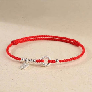 Buddha Gift 925 Sterling Silver Auspicious Clouds Peace Buckle Safe And Sound Bracelet Anklet (Extra 30% Off | USE CODE: FS30)