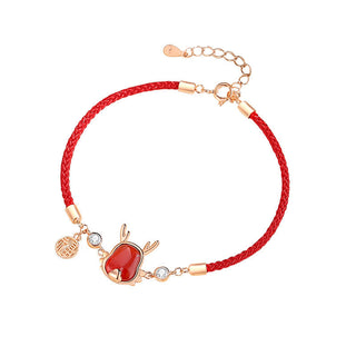 ❗❗❗A Flash Sale- Buddha Gift 925 Sterling Silver Year of the Dragon Natural Red Agate Dragon Attract Fortune Fu Character Strength Bracelet Necklace Pendant Earrings
