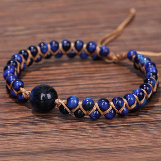 Buddha Gift Divine Blue Tiger Eye Stone Protection Bracelet