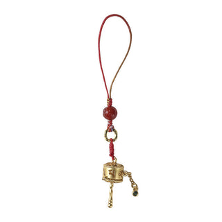 Buddha Gift Tibetan Om Mani Padme Hum Prayer Wheel Amulet Charm Protection Phone Hanging Decoration