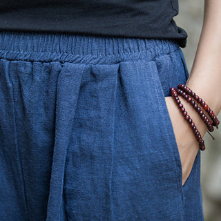 Buddha Gift Retro Wide Leg Pants Casual Women's Yoga Pants With Pockets