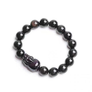 Buddha Gift FengShui PiXiu Rainbow Obsidian Healing Bracelet