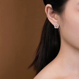 Buddha Gift 925 Sterling Silver Pearl Leaf Design Healing Wisdom Necklace Pendant Ring Earrings Set