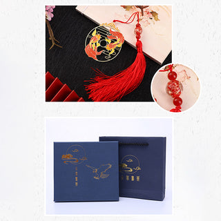 Buddha Gift Gold Koi Fish Metal Brass Hollow Bookmark